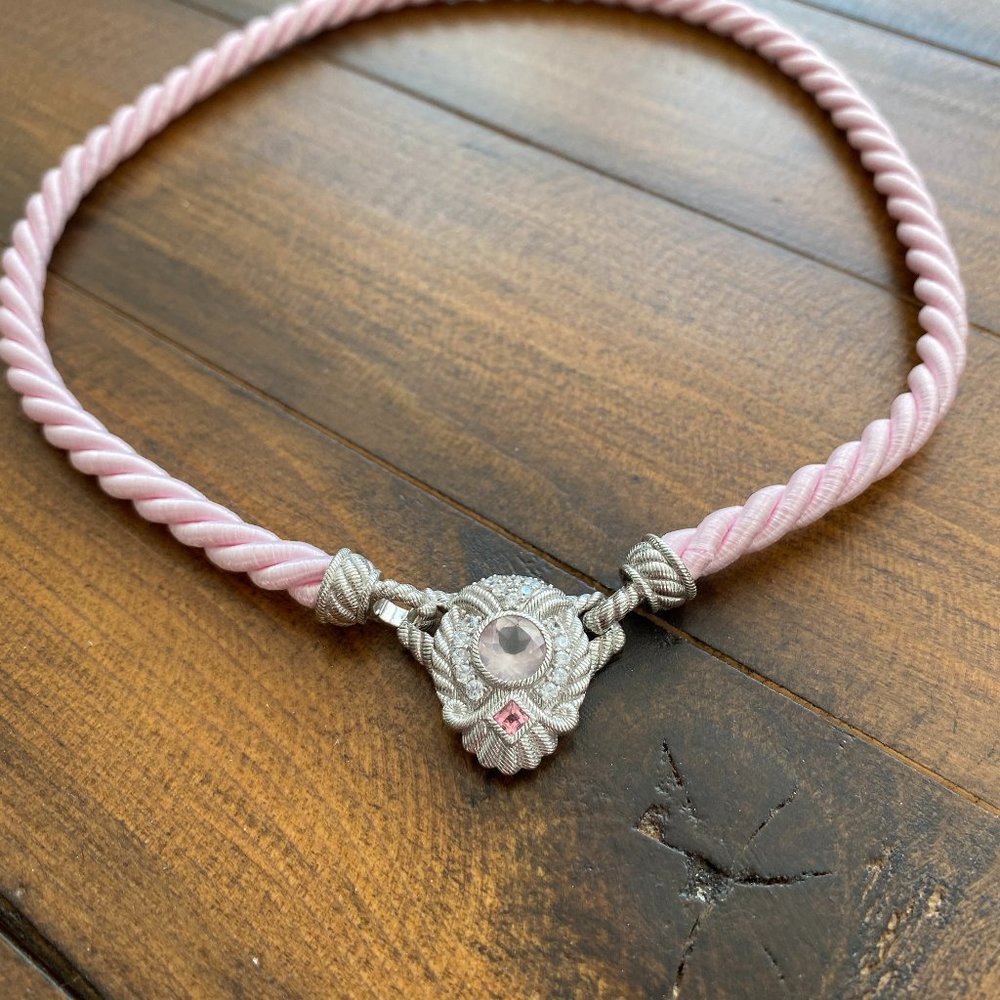 Judith Ripka Sterling Silver Gemstone Necklace